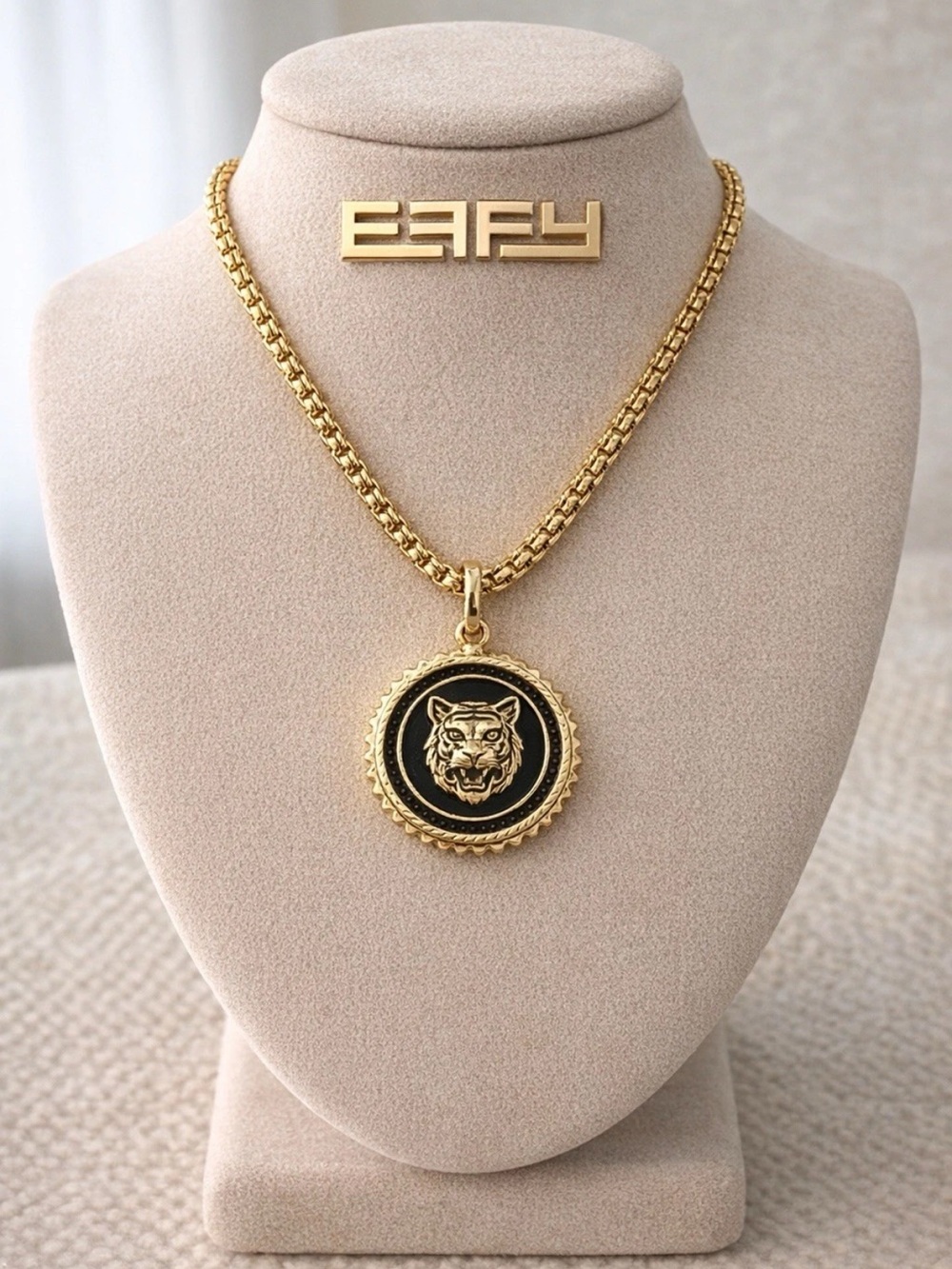 Effy 925 Gold Plated Silver Diamond Onyx  spinel 22" unisex pendant Gift!New